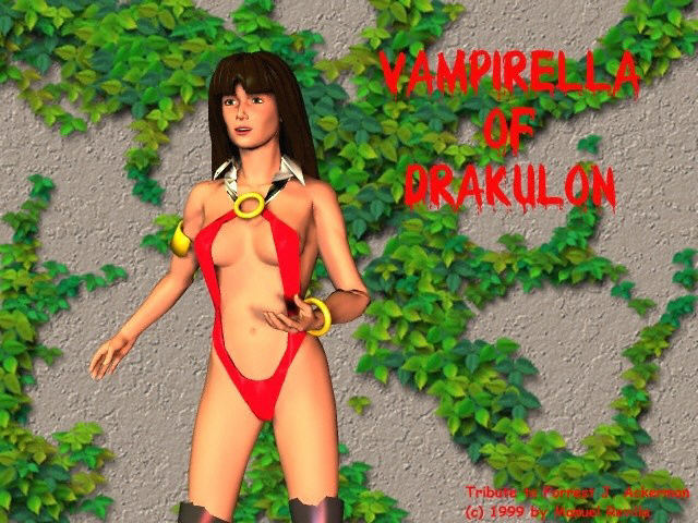 Tribute to Forrest J. Ackerman, creator of Vampirella of Drakulon - file size is 96KB - Please wait while the image loads